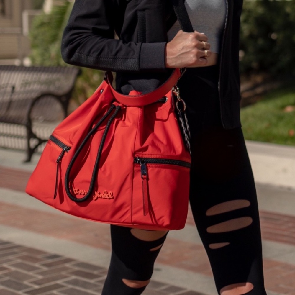 HENRI BENDEL STUDIO NYLON DRAWSTRING BAG